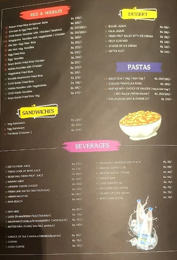 Moxa Kitchen menu 