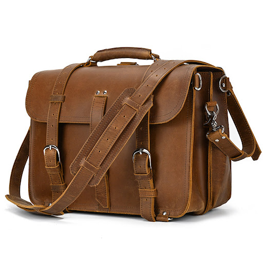 Title 4, Retro Travel Bag Mens Crazy Horse Leather Hand...