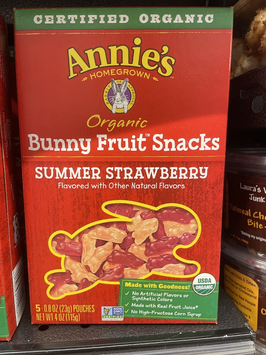 Organic Bunny Fruit Snacks - Summer Strawberry