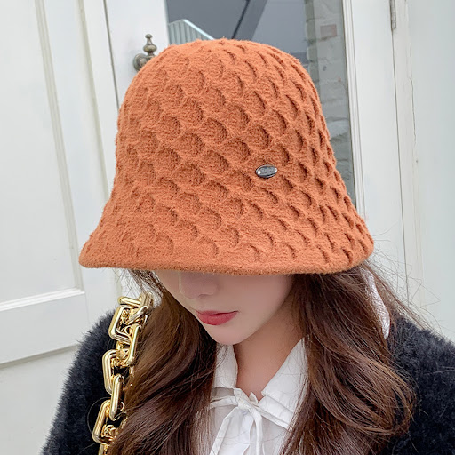 Title 4, Womens Solid Color Knitted Dome Bucket Hat