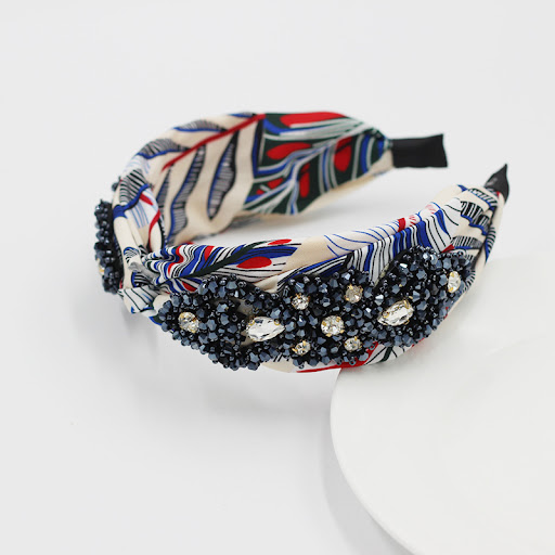 Title 5, Bandeau coréen en tissu avec nœud croisé coloré...