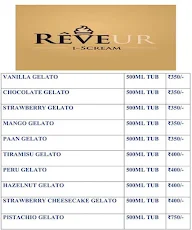 Reve Iscream menu 1