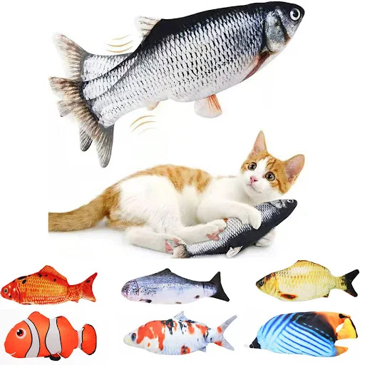 Cat USB Charger Toy Fish Interactive Electric floppy Fish Cat toy Realistic Pet Cats Chew Bite Toys Pet Supplies Cats do