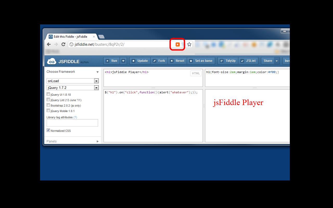 jsFiddle Player Preview image 1