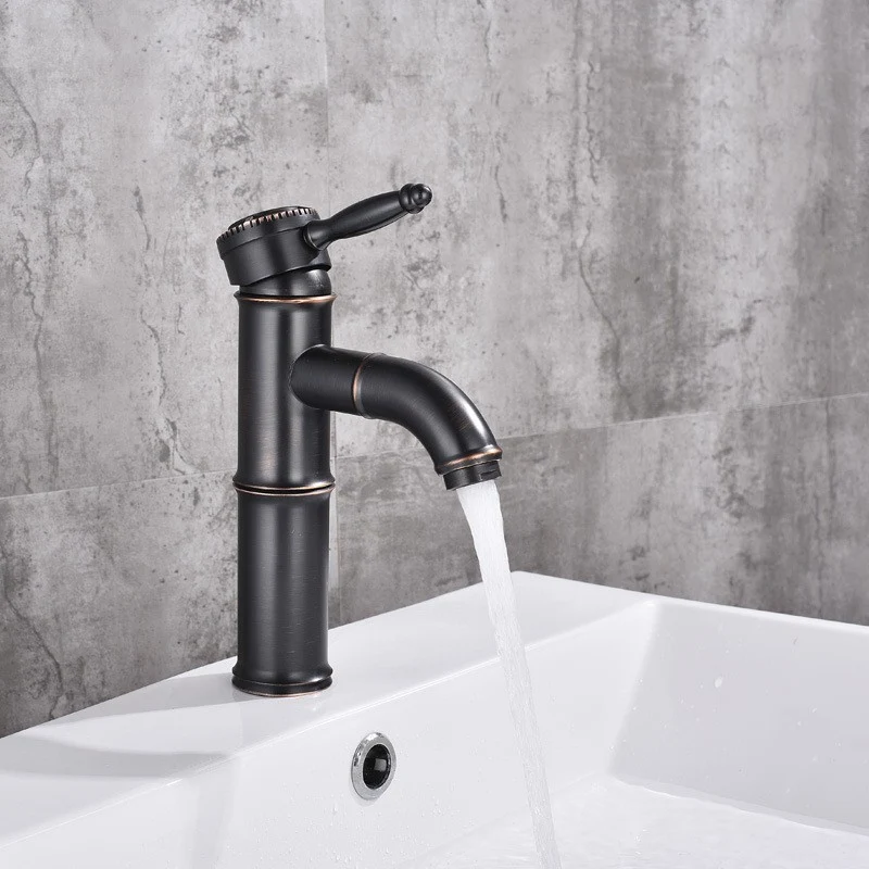 Title 4, Antik retro crni slavina za lavabo, bakar, topl...