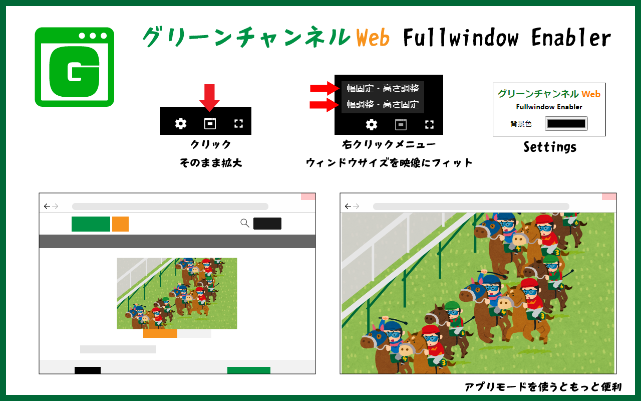 グリーンチャンネルWeb Fullwindow Enabler Preview image 0