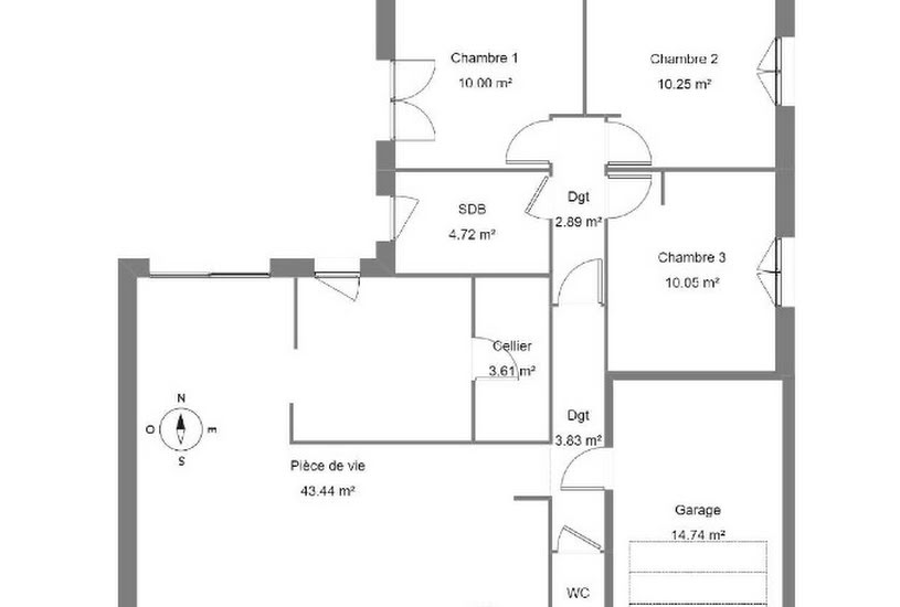  Vente Terrain + Maison - Terrain : 430m² - Maison : 90m² à Bagnols-sur-Cèze (30200) 