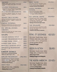 Earth Soul Cafe menu 1