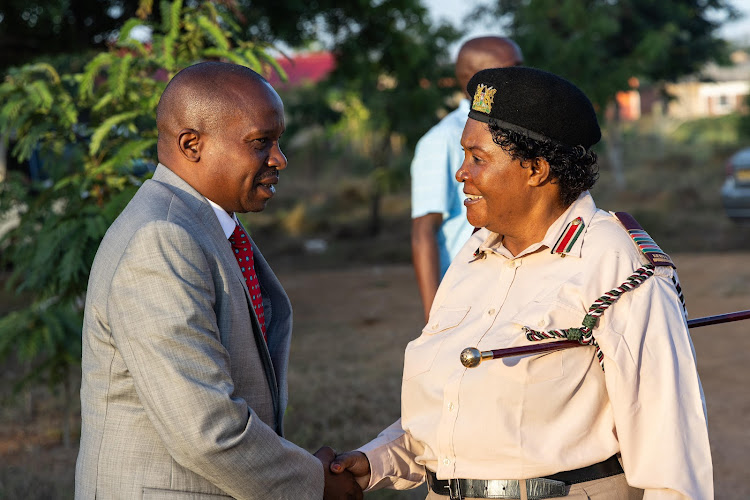 Interior CS Kithure Kindiki arrives in Kwale county for a meeting with security heads on March 27, 2024.