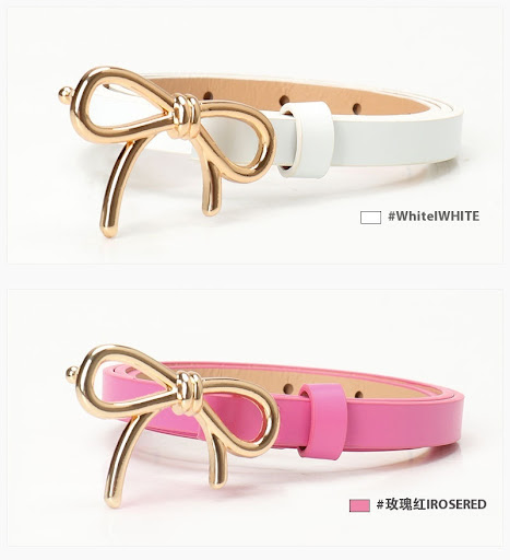 Title 11, Womens Bow Belt with Gold Buckle All-match. En...