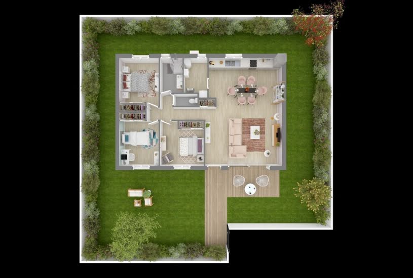  Vente Terrain + Maison - Terrain : 2 150m² - Maison : 85m² à Bouzin (31420) 