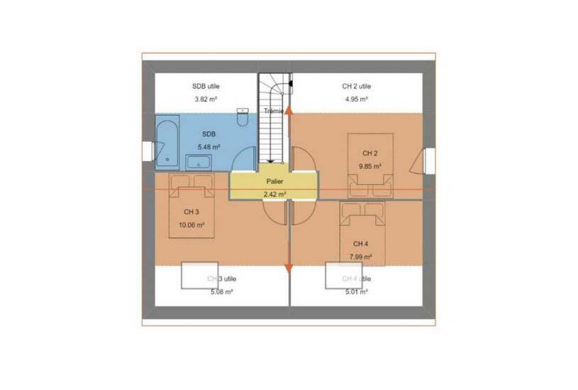  Vente Terrain + Maison - Terrain : 416m² - Maison : 101m² à Bréal-sous-Montfort (35310) 