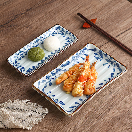 Title 4, Ceramic Horizontal Pattern Long Plate for Sushi...