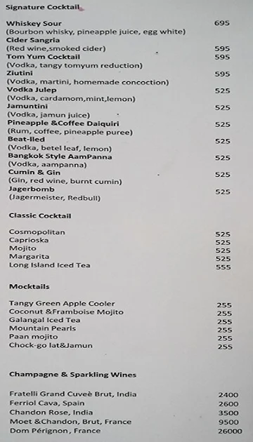 Ziu menu 