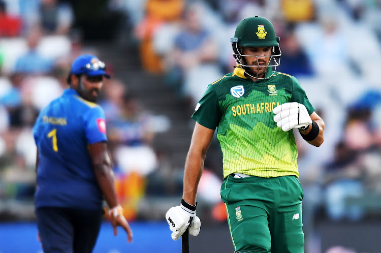 Aiden Markram of South Africa during the 5th Momentum ODI match between South Africa and Sri Lanka at PPC Newlands on March 16, 2019 in Cape Town, South Africa.