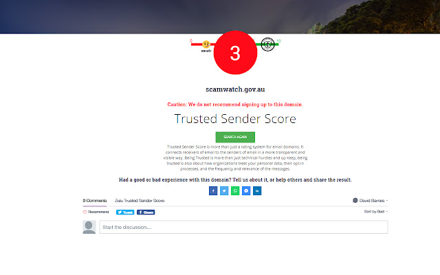 Zulu Trusted Sender Score Email Sender Check