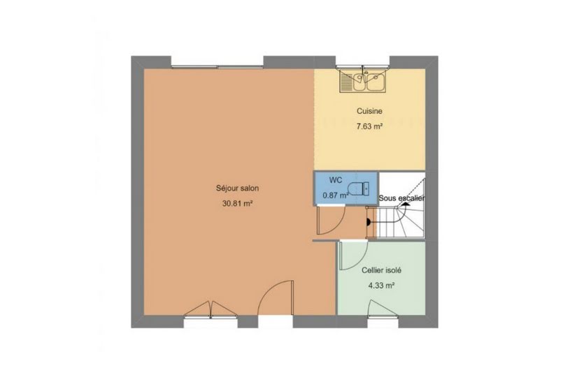  Vente Terrain + Maison - Terrain : 378m² - Maison : 86m² à Rezé (44400) 