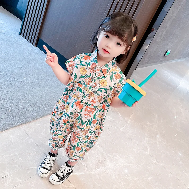 Summer New Floral Jumpsuit Korean Version Stay cool and stylish all summer long. This comfortable and fashionable jumpsu