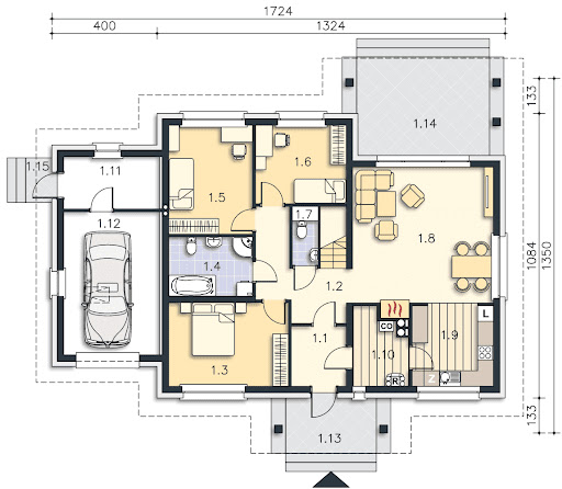 Lucia VI DCB88e - Rzut parteru