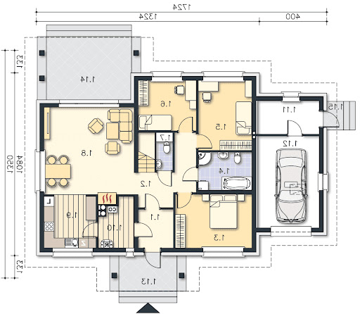 Lucia VI DCB88e - Rzut parteru