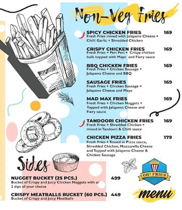 Oh! Fries menu 