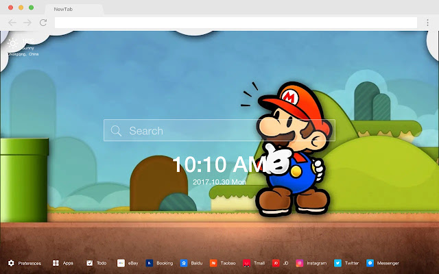 Super Mario Bros. New Tab Page HD Games Theme