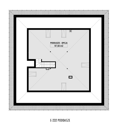 E-232 - Rzut poddasza do adaptacji