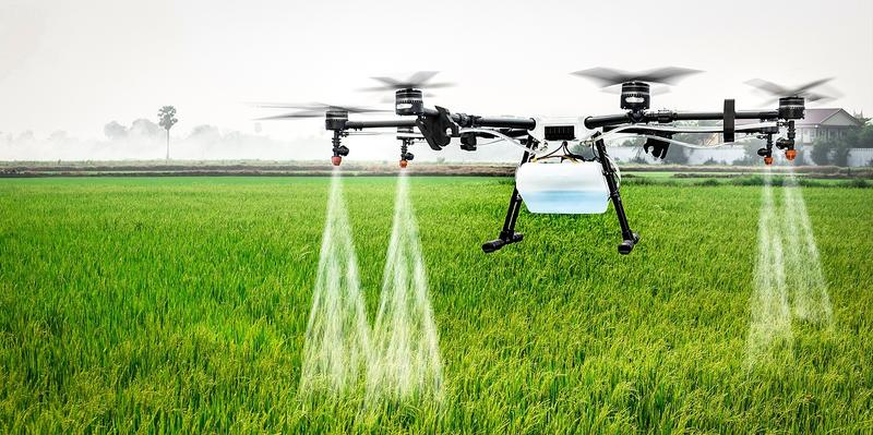 managing the crops and farm with the help of drone