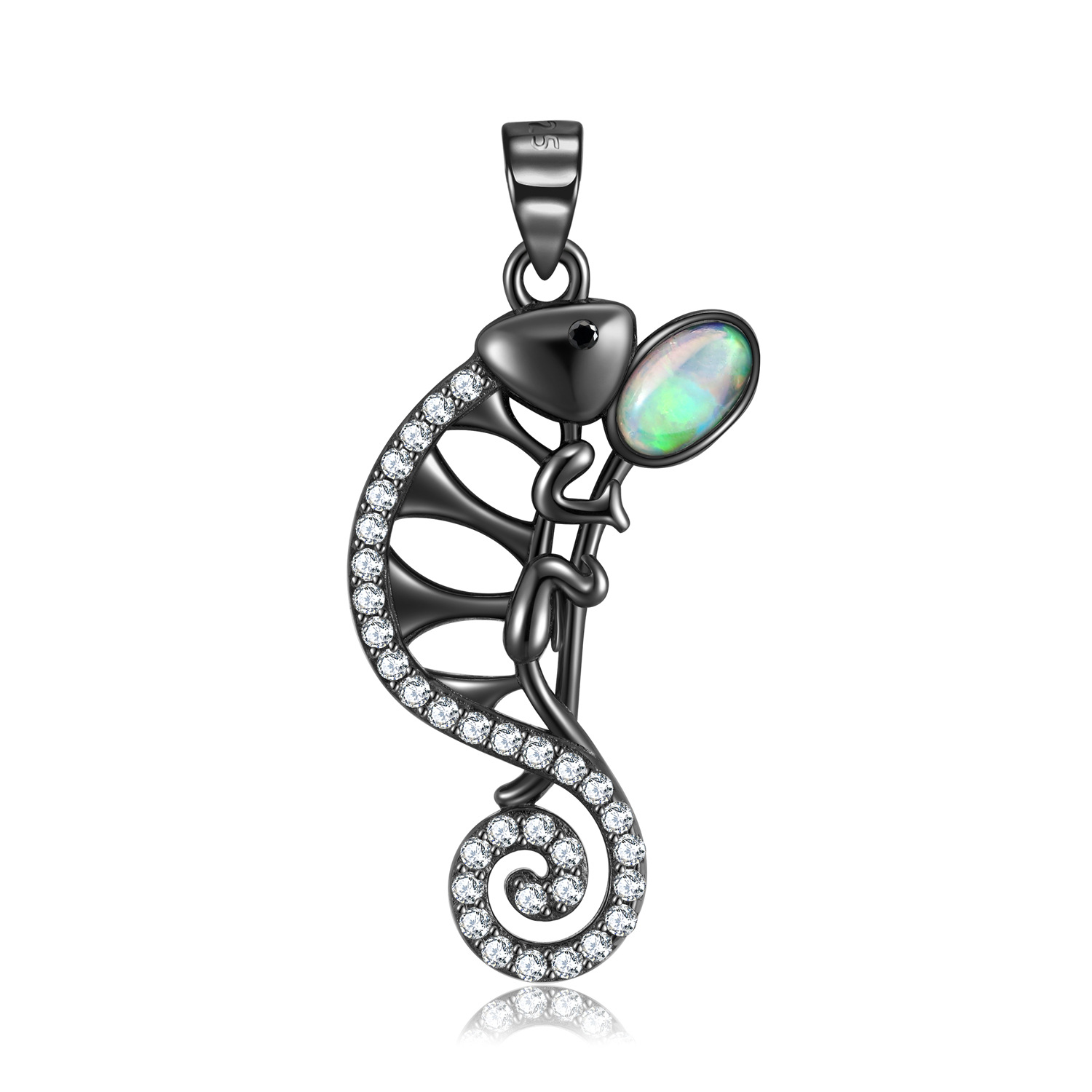 Title 5, Creatieve Kameleon S925 Zilveren Ketting Modieu...