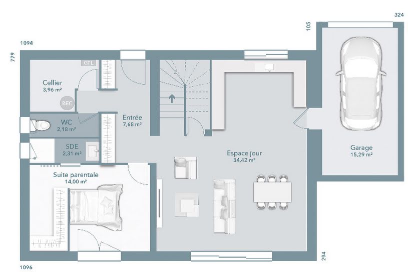  Vente Terrain + Maison - Terrain : 350m² - Maison : 100m² à Caves (11510) 