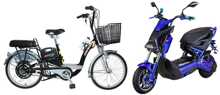 Phân biệt xe máy điện và xe đạp điện