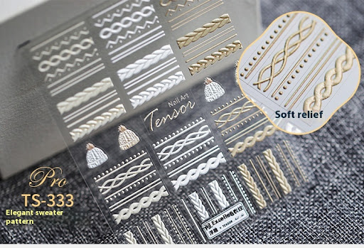 Title 3, Frosted Transparent Embossed Sweater Pattern Na...