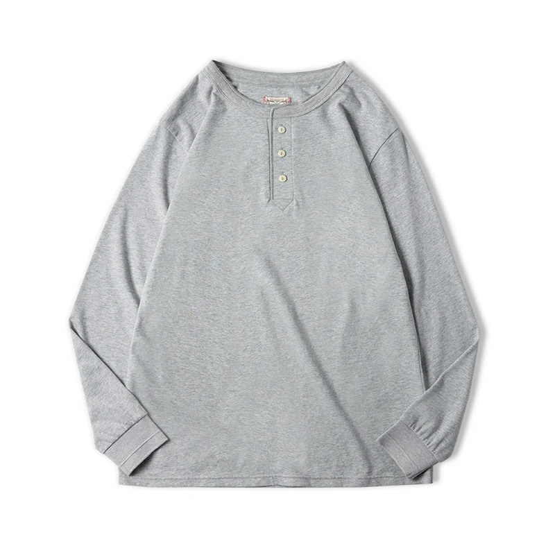 Workwear American Retro Zware T-shirt met Lange Mouwen Onderhemd, Duurzaam en Comfortabel, Ideaal voor Werk en Een Stoere Look.