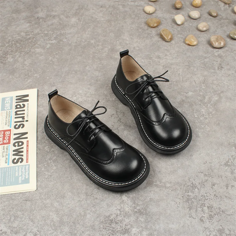 Mori Literaire Retro Britse Schoenen voor Heren Klassieke Stijl Elegantie en Duurzaamheid Perfect voor Dagelijks Gebruik