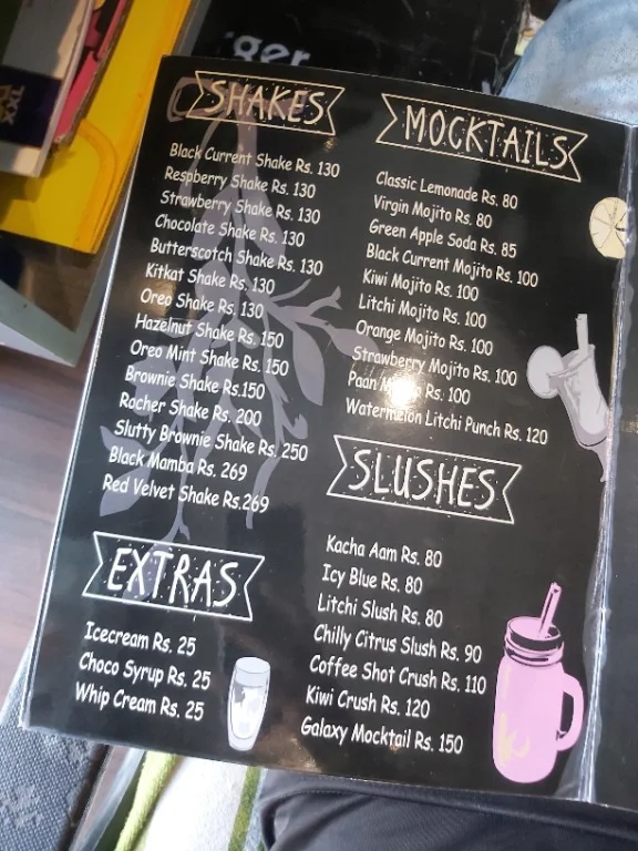 Thikana Cafe menu 