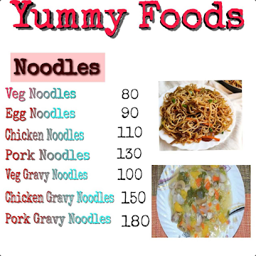 Yummy Foods menu 