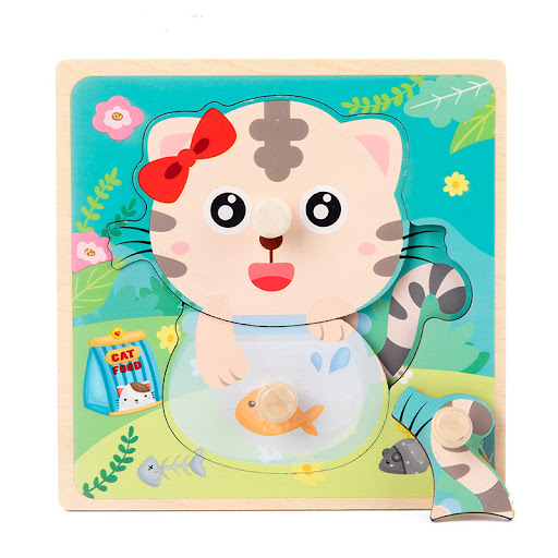 Title 4, Childrens Wooden Toys New 3D Three-dimensional...