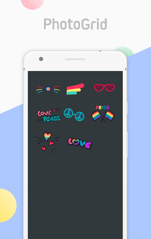 PG Love - Rainbow Sticker Pack from Photo Gridのおすすめ画像4