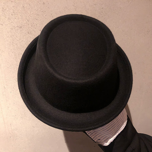 Title 5, Mens Wool Hat with Curly Brim and Flat Top, a ...