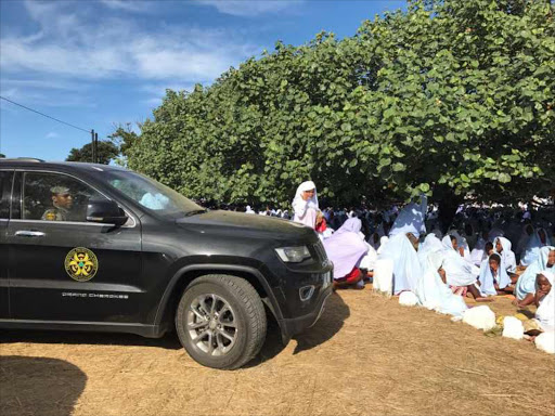 Deputy president Cyril Ramaphosa's cavalcade arrives at the Shembe church in Empangeni. PICTURE: : JACKIE CLAUSEN