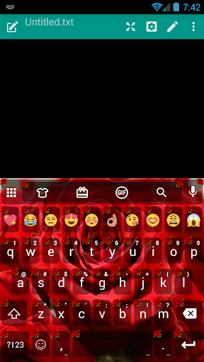 Love Rose Emoji Keyboard Theme