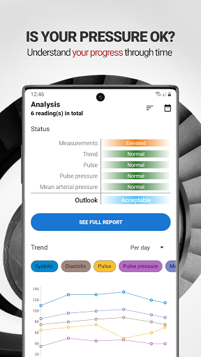 Screenshot Blood Pressure App: High & Low