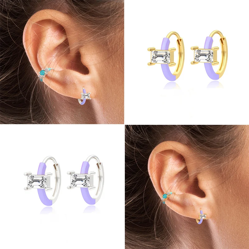 Boucles d'oreilles earclip dégoulinantes en argent sterling S925 avec strass, un accessoire chic pour sublimer votre style quotidien avec élégance.