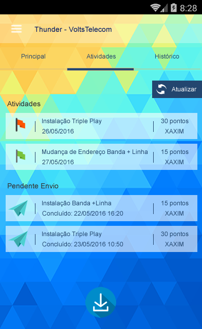 Android application Thunder - VoltsTelecom screenshort