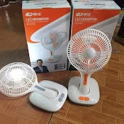 Quạt Kèm Đèn Sạc Tích Điện Gập Gọn