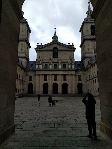 Entrance to the basilica at La Escorial