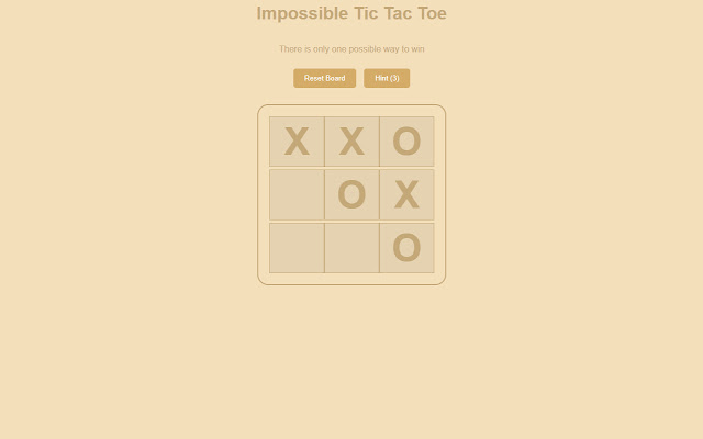 IMPOSSIBLE TIC-TAC-TOE - Play Online for Free!