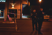 Police at the scene of the shooting in the Monterey Park area of Los Angeles, California, on January 22  2023. 