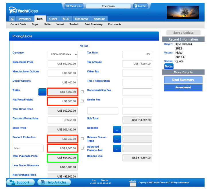 yachtcloser pricing