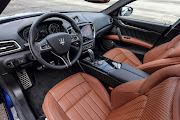 The luxurious interior is textbook Maserati.